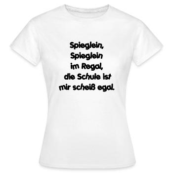 L'école n'a pas d'importance l'humour scolaire pour un voyage de fin d'études - T-shirt Femme - blanc - Devant - AI Model Female 172 dark (172cm)