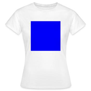 Quadrat blau - Frauen T-Shirt - Weiß - Vorne - AI Model Female 172 dark (172cm)
