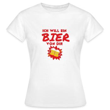 Bier aus Hopfen und Malz garantiert schönen Rausch - Frauen T-Shirt - Weiß - Vorne - AI Model Female 172 dark (172cm)
