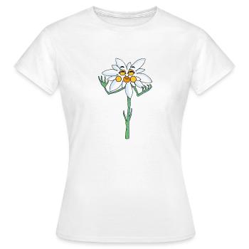edelweiss - T-shirt Femme - blanc - Devant - AI Model Female 172 dark (172cm)
