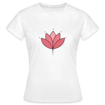 fleur de lotus - T-shirt Femme - blanc - Devant - AI Model Female 172 dark (172cm)