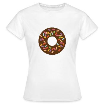 Farbenfroher Donut so lecker! - Frauen T-Shirt - Weiß - Vorne - AI Model Female 172 dark (172cm)