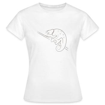 chamaeleon - Frauen T-Shirt - Weiß - Vorne - AI Model Female 172 dark (172cm)