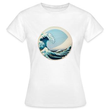 Gefangen in der Welle - Frauen T-Shirt - Weiß - Vorne - AI Model Female 172 dark (172cm)