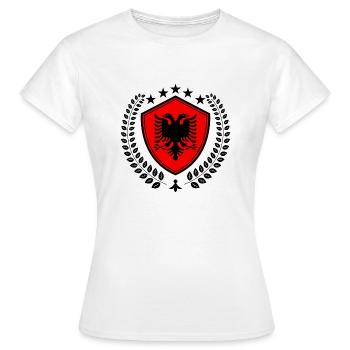 Albanie - T-shirt Femme - blanc - Devant - AI Model Female 172 dark (172cm)