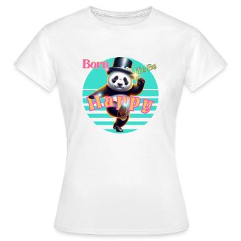 Happy Panda - Women's T-Shirt - white - Front - AI Model Female 172 dark (172cm)