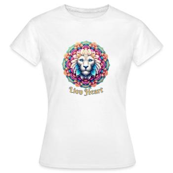 Lion Mandala - Women's T-Shirt - white - Front - AI Model Female 172 dark (172cm)