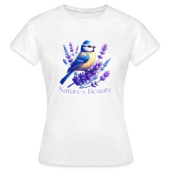 Blue Nature's Beauty - Women's T-Shirt - white - Front - AI Model Female 172 dark (172cm)
