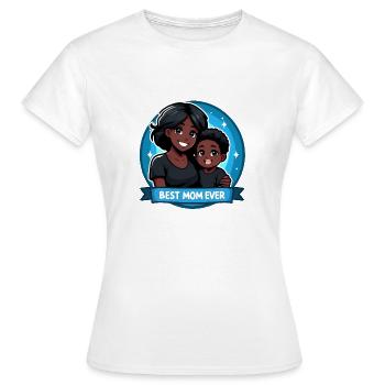 Muttertag - Eine Mutter und ihr Sohn - Frauen T-Shirt - Weiß - Vorne - AI Model Female 172 dark (172cm)