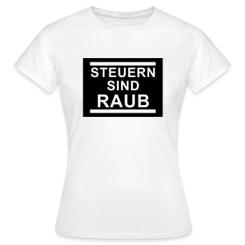 Steuern - Frauen T-Shirt - Weiß - Vorne - AI Model Female 172 dark (172cm)