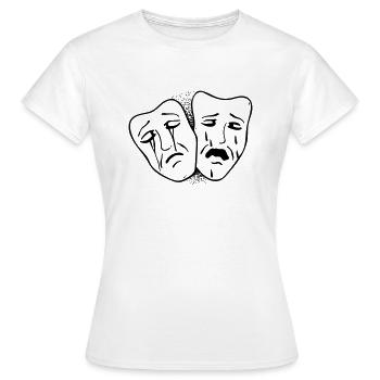 Mourning behind masks - Women's T-Shirt - white - Front - AI Model Female 172 dark (172cm)