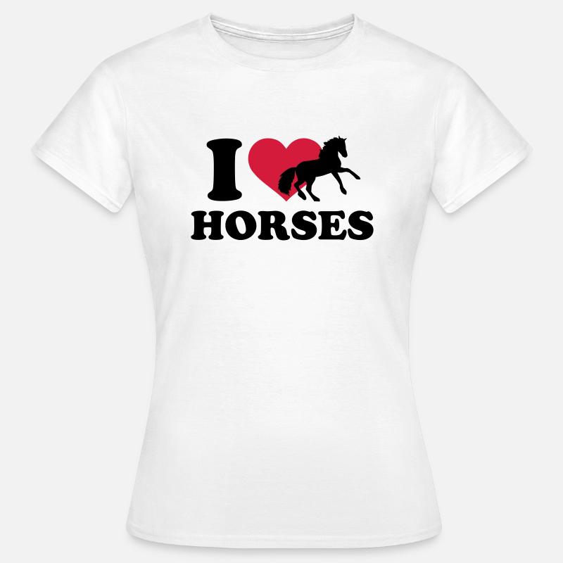 Pferd - Frauen T-Shirt - Weiß