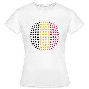 Belgium flag (Dotted) - T-shirt Femme - blanc - Devant - AI Model Female 172 dark (172cm)