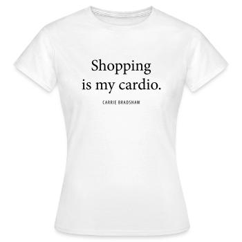 Le shopping est mon cardio. - T-shirt Femme - blanc - Devant - AI Model Female 172 dark (172cm)