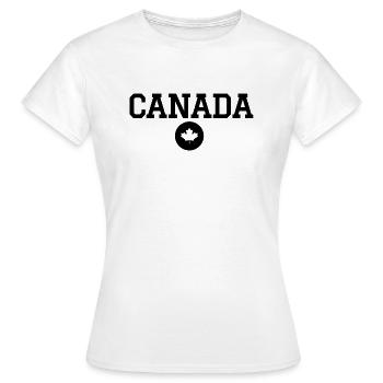 CANADA - Feuille d'érable - T-shirt Femme - blanc - Devant - AI Model Female 172 dark (172cm)