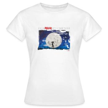 Community unicycle Moon - T-shirt Femme - blanc - Devant - AI Model Female 172 dark (172cm)