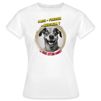 Gassi ! - Frauen T-Shirt - Weiß - Vorne - AI Model Female 172 dark (172cm)