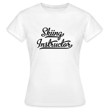 Moniteur de ski - T-shirt Femme - blanc - Devant - AI Model Female 172 dark (172cm)