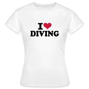 I love Diving - T-shirt Femme - blanc - Devant - AI Model Female 172 dark (172cm)
