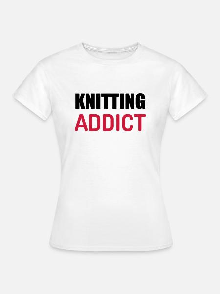 Stricken / stricker / Sticken / mode - Frauen T-Shirt - Weiß
