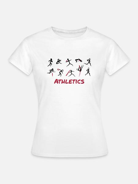 Leichtathletik, Zehnkampf - Frauen T-Shirt - Weiß