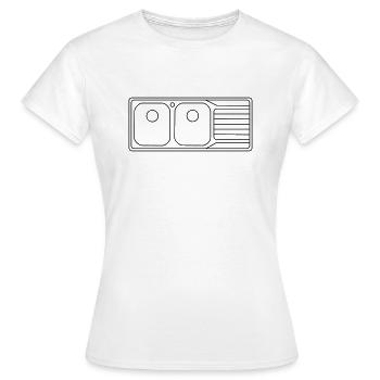 Double_sink_av6 - Women's T-Shirt - white - Front - AI Model Female 172 dark (172cm)