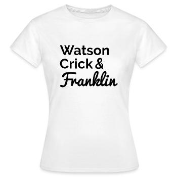 Watson Crick Franklin DNA DNA Science Discovery - Women's T-Shirt - white - Front - AI Model Female 172 dark (172cm)