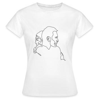 Étreinte - T-shirt Femme - blanc - Devant - AI Model Female 172 dark (172cm)