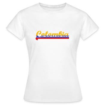 colombia - T-shirt Femme - blanc - Devant - AI Model Female 172 dark (172cm)