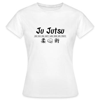 Ju Jutsu Kampfsport Ju-Jutsu Jujutsu Ju-Jitsu - Frauen T-Shirt - Weiß - Vorne - AI Model Female 172 dark (172cm)