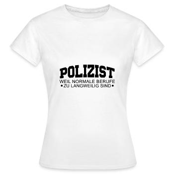 Polizist - Frauen T-Shirt - Weiß - Vorne - AI Model Female 172 dark (172cm)