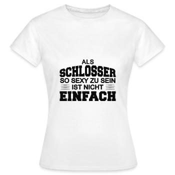 Schlosser - Frauen T-Shirt - Weiß - Vorne - AI Model Female 172 dark (172cm)