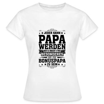 Stiefvater - Frauen T-Shirt - Weiß - Vorne - AI Model Female 172 dark (172cm)