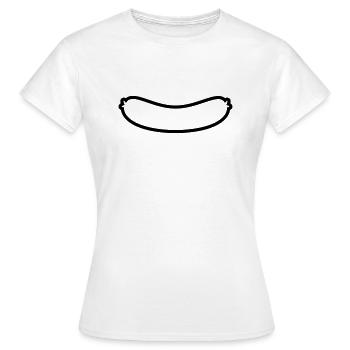 Plan de la saucisse - T-shirt Femme - blanc - Devant - AI Model Female 172 dark (172cm)