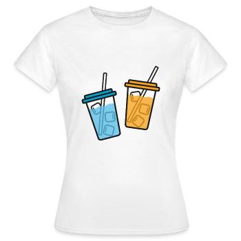 Sommer Getränke Geschenkidee - Frauen T-Shirt - Weiß - Vorne - AI Model Female 172 dark (172cm)