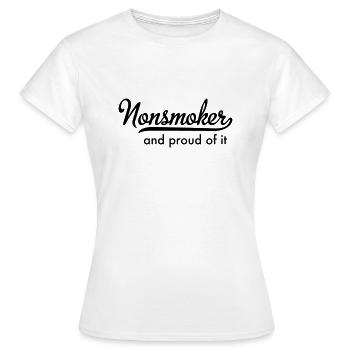 Non-fumeur - T-shirt Femme - blanc - Devant - AI Model Female 172 dark (172cm)