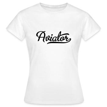 Aviateur - T-shirt Femme - blanc - Devant - AI Model Female 172 dark (172cm)