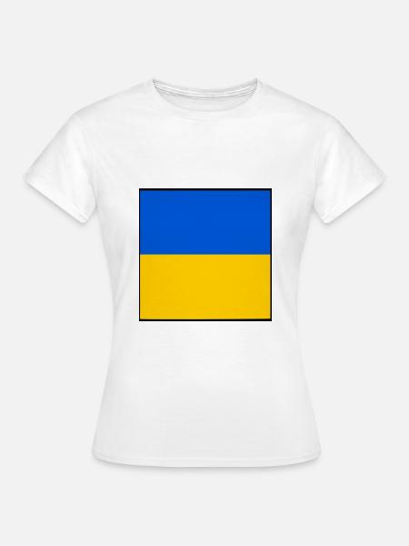 Ukraine flagge - Frauen T-Shirt - Weiß