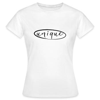 Unique - Women's T-Shirt - white - Front - AI Model Female 172 dark (172cm)