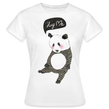 Hug Me - T-shirt Femme - blanc - Devant - AI Model Female 172 dark (172cm)