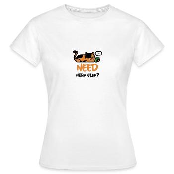 Schläfrige SMS-Katze braucht mehr Schlaf - Frauen T-Shirt - Weiß - Vorne - AI Model Female 172 dark (172cm)