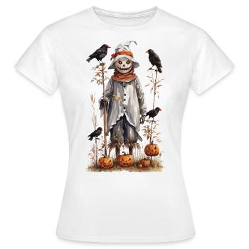 Épouvantail automnal Halloween esthétique - T-shirt Femme - blanc - Devant - AI Model Female 172 dark (172cm)