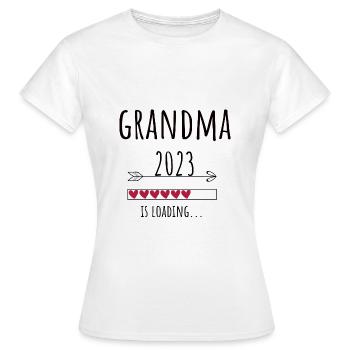 Grand-mère 2023 Grand-mère Bébé Cadeau Grands-parents - T-shirt Femme - blanc - Devant - AI Model Female 172 dark (172cm)