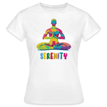 Sérénité - Méditation - Yoga - Zen - T-shirt Femme - blanc - Devant - AI Model Female 172 dark (172cm)
