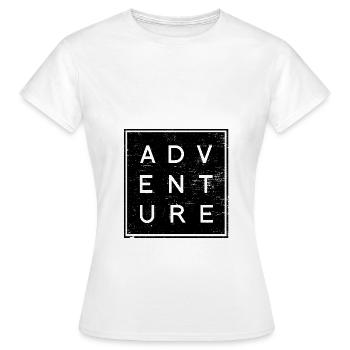 aventure - T-shirt Femme - blanc - Devant - AI Model Female 172 dark (172cm)