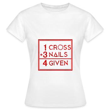 Jésus - T-shirt Femme - blanc - Devant - AI Model Female 172 dark (172cm)