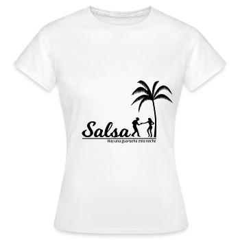 Salsa - Frauen T-Shirt - Weiß - Vorne - AI Model Female 172 dark (172cm)