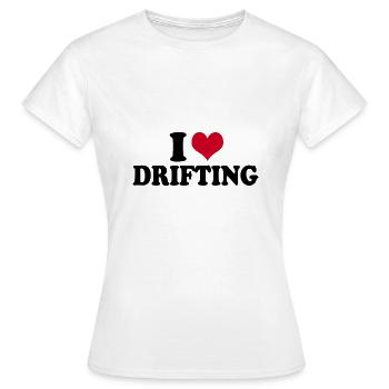 J’adore la dérive - T-shirt Femme - blanc - Devant - AI Model Female 172 dark (172cm)