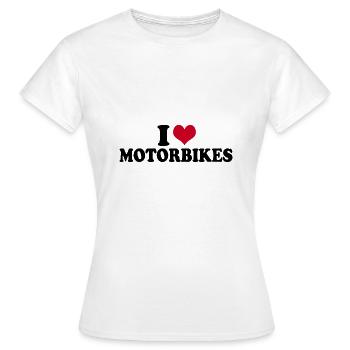J’aime les motos moto - T-shirt Femme - blanc - Devant - AI Model Female 172 dark (172cm)