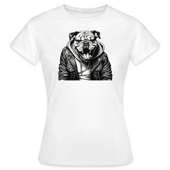 bouledogue britannique Bully - T-shirt Femme - blanc - Devant - AI Model Female 172 dark (172cm)